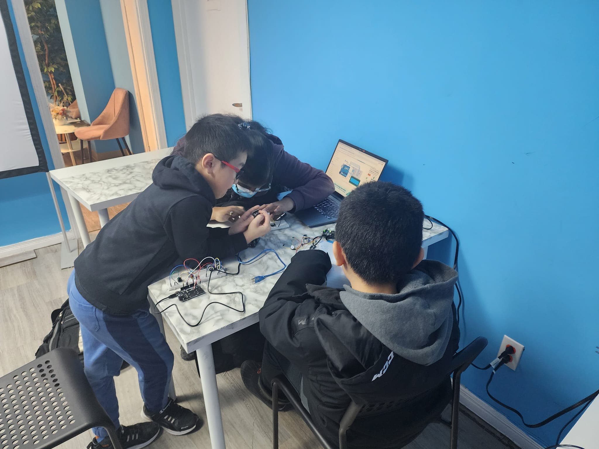 Students Experimenting with Elements