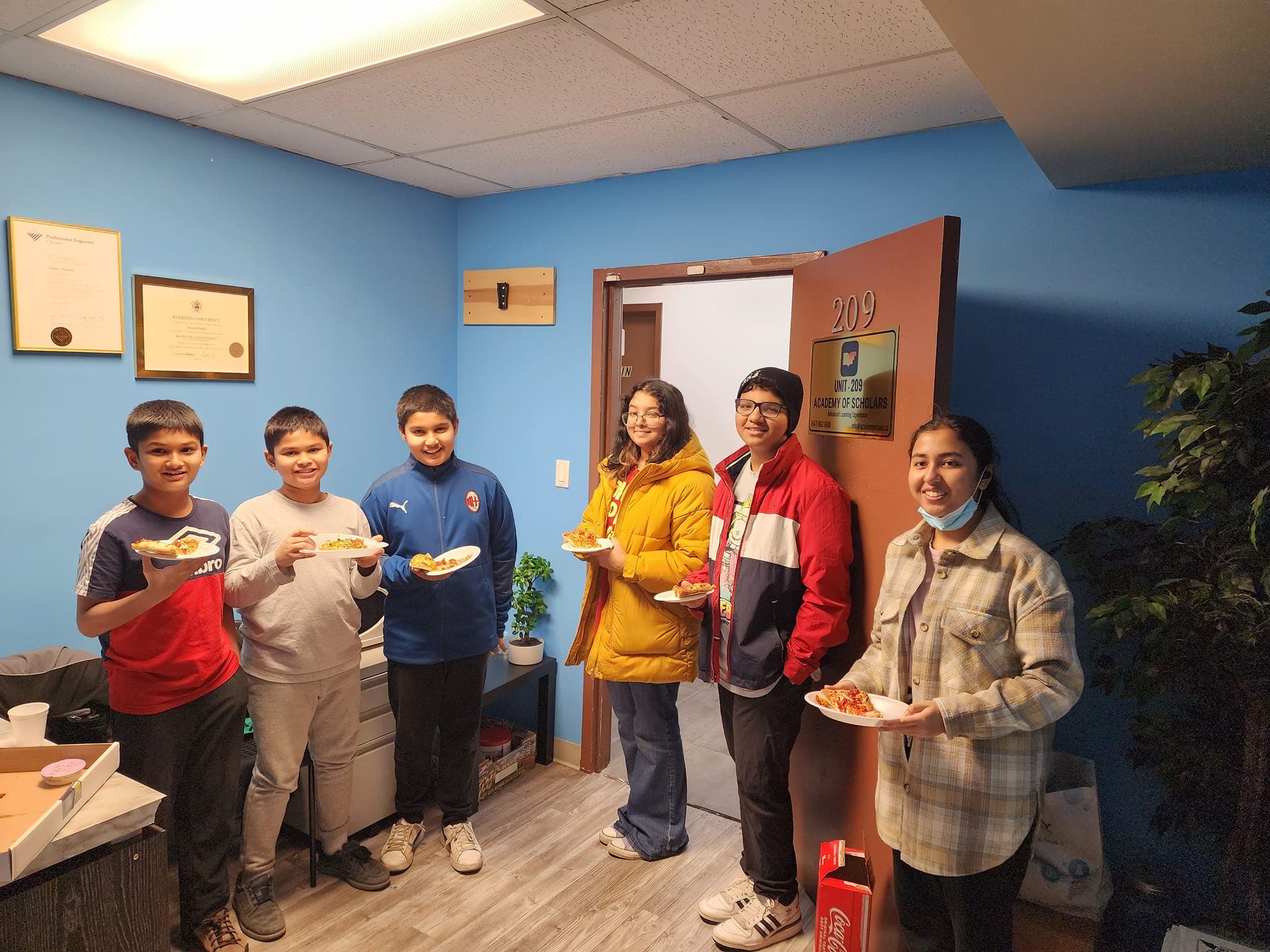 Students with Food